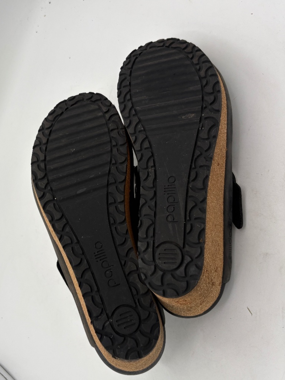 Birkenstock Papillio Fanny Big Buckle Black Oiled Leather Wedge Sz - Picture 5 of 15